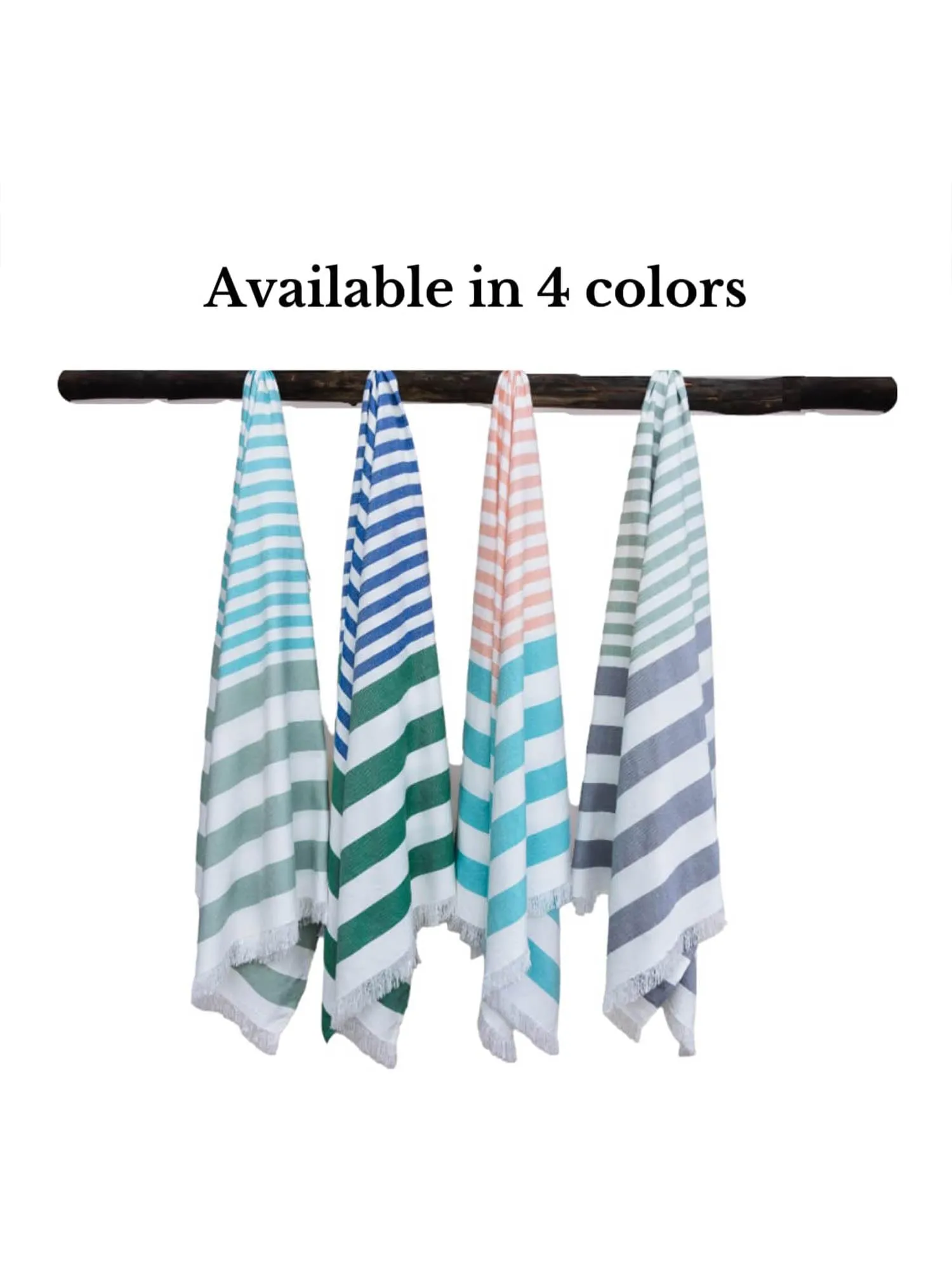 Mush 100% Bamboo Extra Large Cabana Style Turkish Towel - (90 X 160 Cms) - Ideal for Beach, Bath, Pool, Gym, Dress Towel Etc (Aqua Light Green & Blue Dark Green XL- Pack of 2)