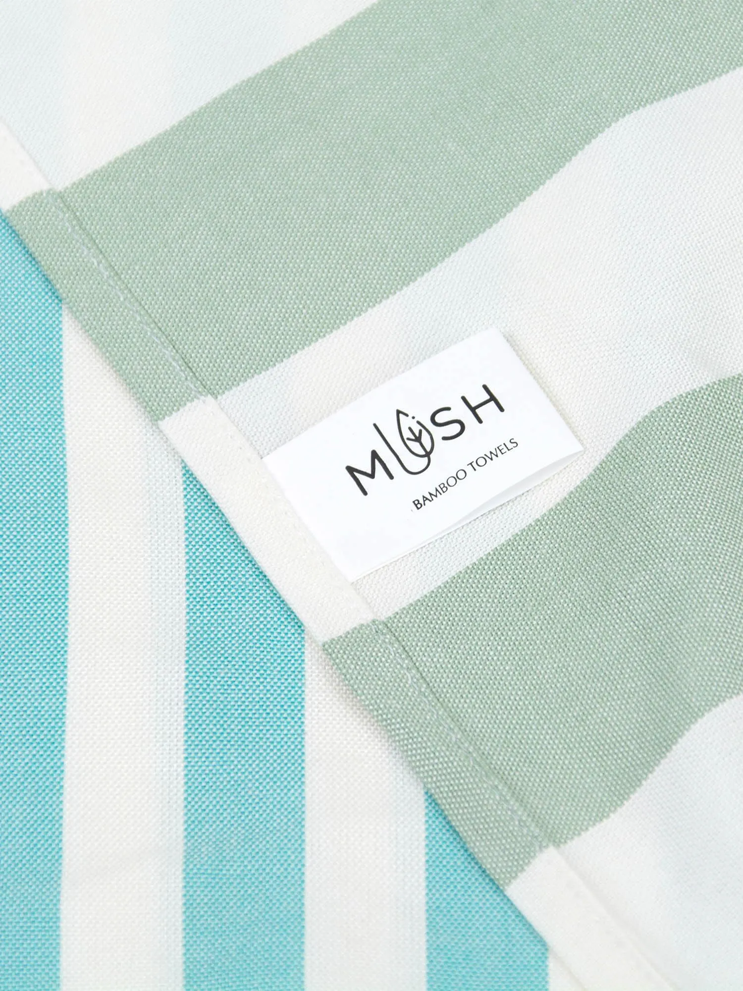 Mush 100% Bamboo Extra Large Cabana Style Turkish Towel - (90 X 160 Cms) - Ideal for Beach, Bath, Pool, Gym, Dress Towel Etc (Light Green Grey & Aqua Light Green XL- Pack of 2)