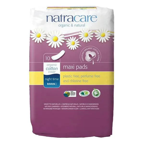 Natracare Maxi Pads - Night Time