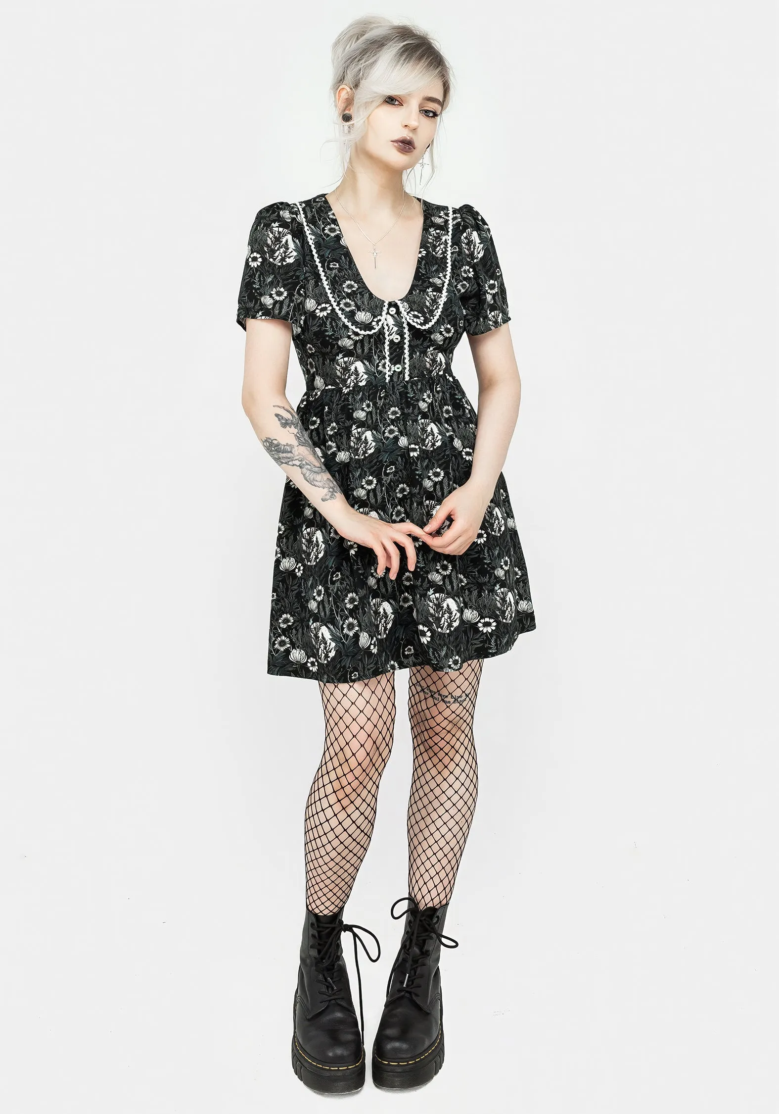 Nightbloom Collared Mini Dress