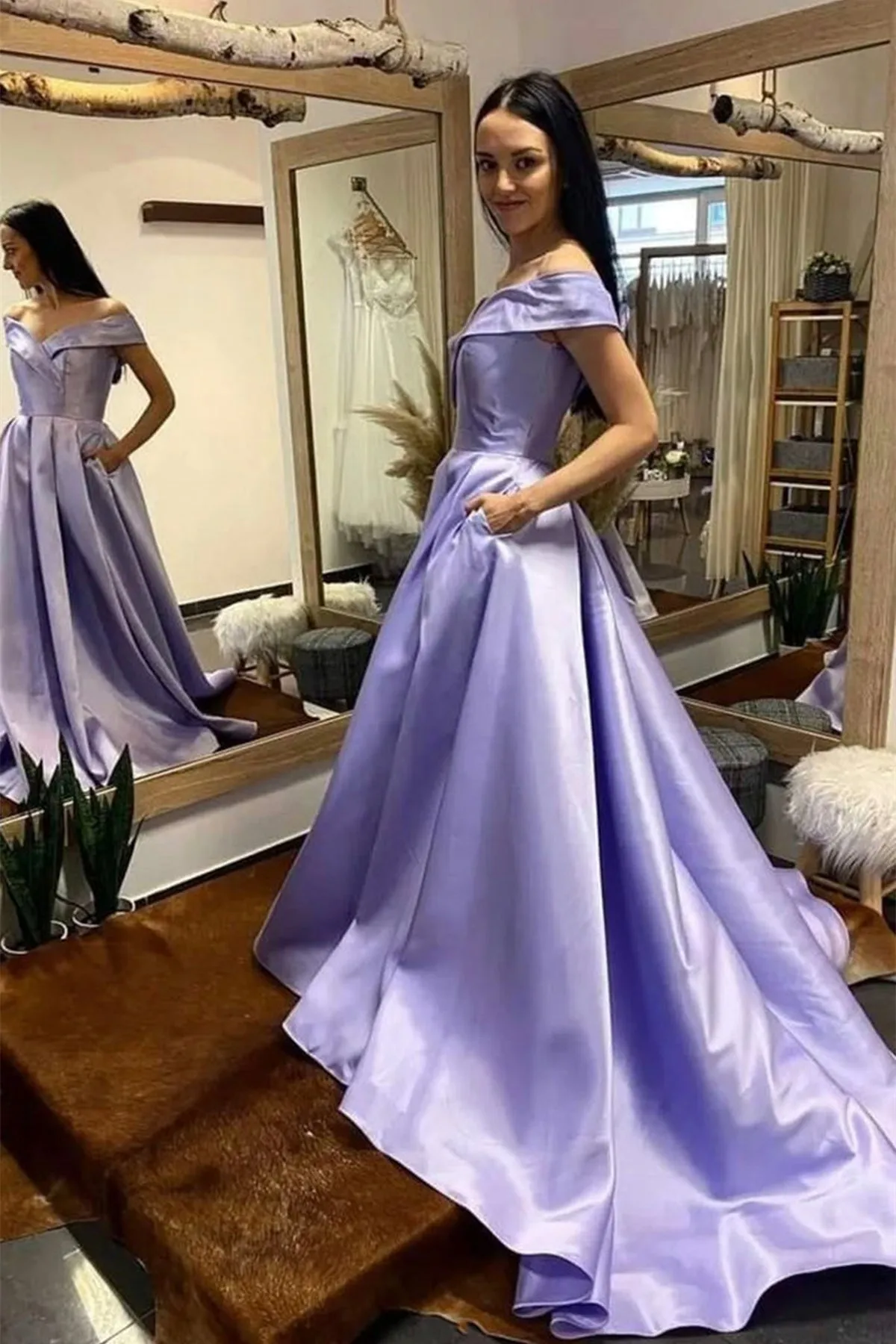 Off Shoulder Royal Blue/Purple/White Long Prom Dress, Royal Blue/Purple/White Formal Graduation Evening Dress A1650