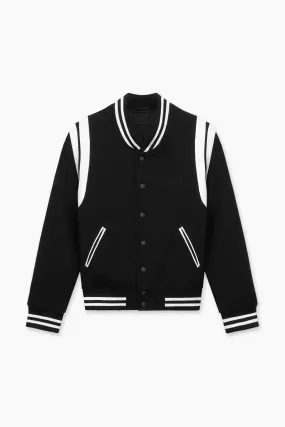 OPHELIE VARSITY JACKET | BLACK