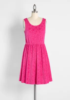 Optimistic Effect Velour Sleeveless Dress Sweet Berry