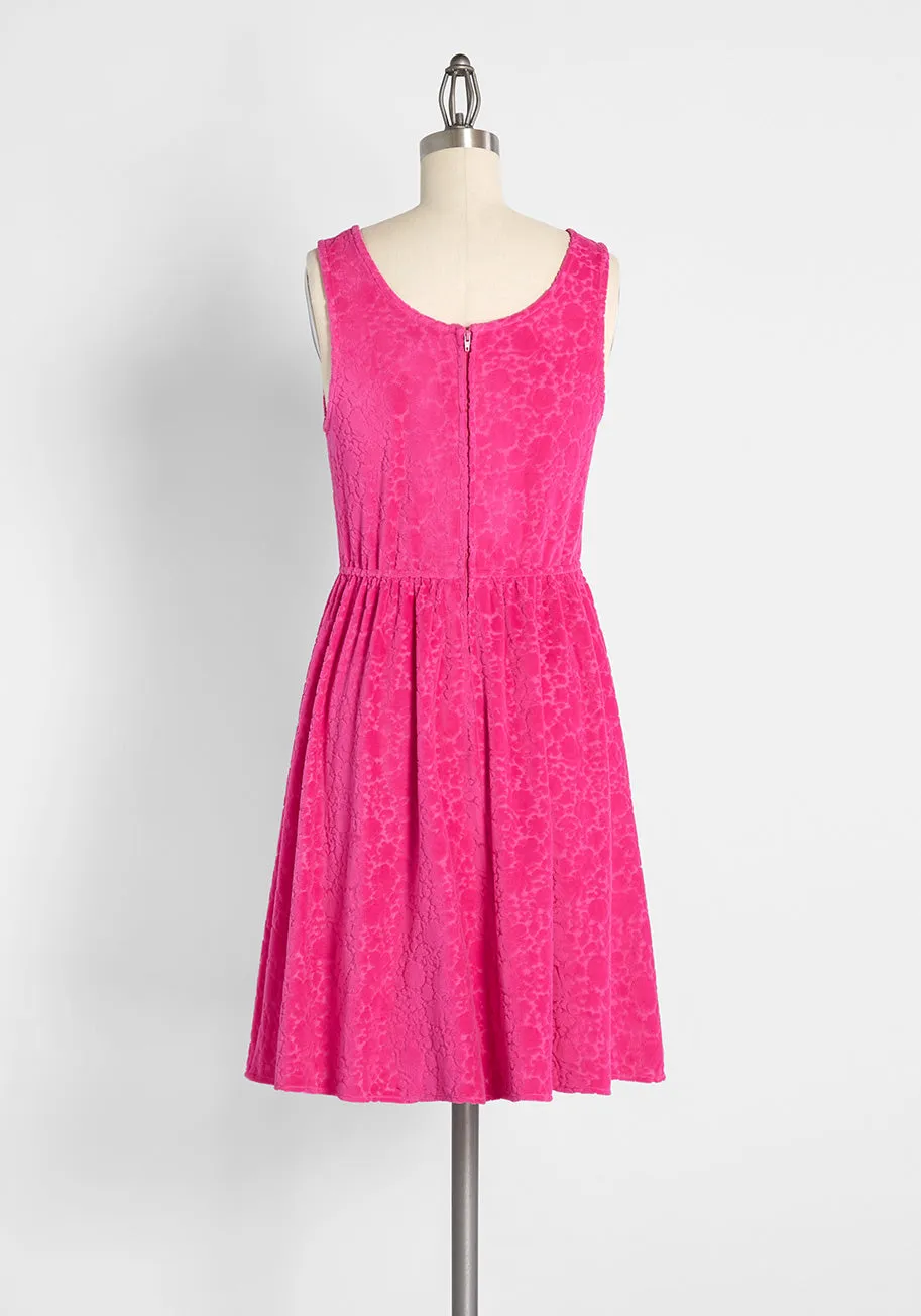 Optimistic Effect Velour Sleeveless Dress Sweet Berry