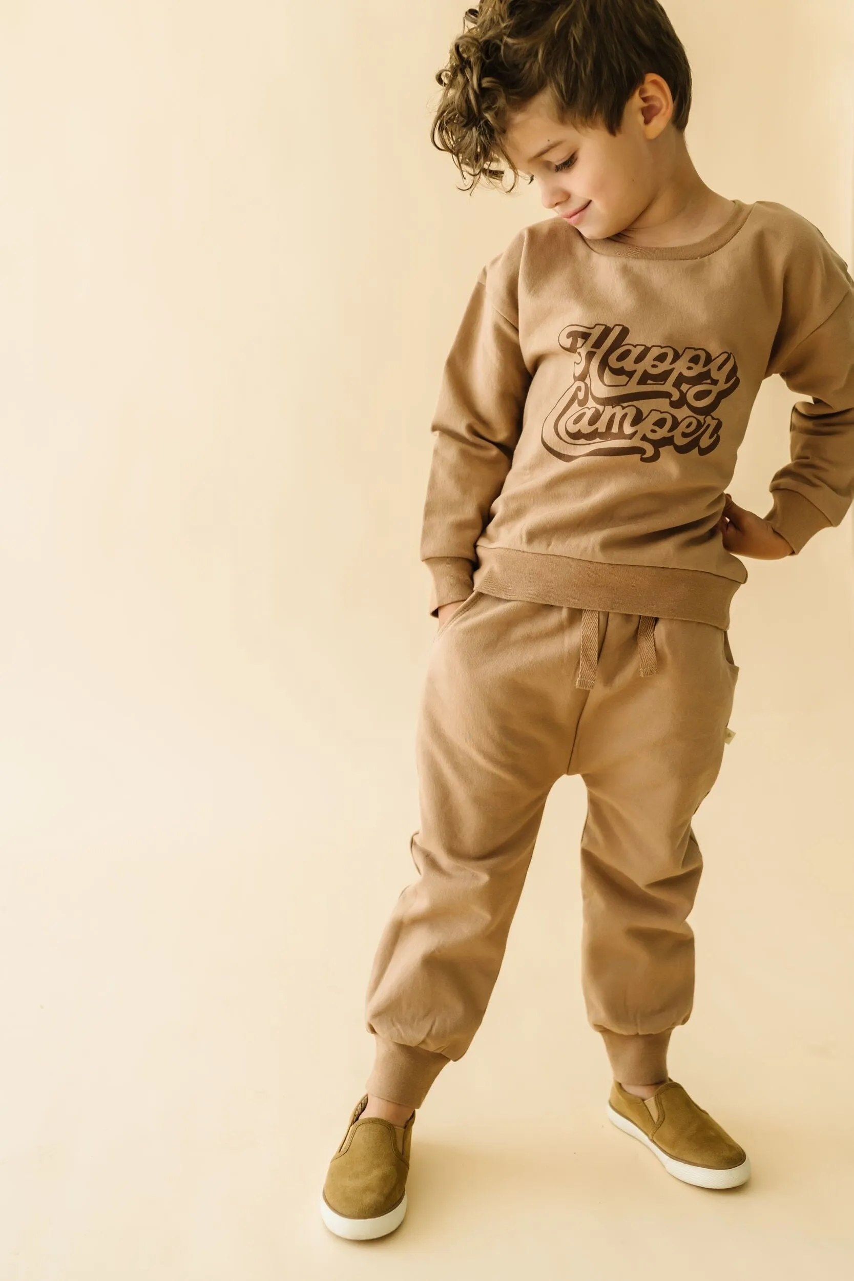 Organic Fleece Jogger Pants | Taupe