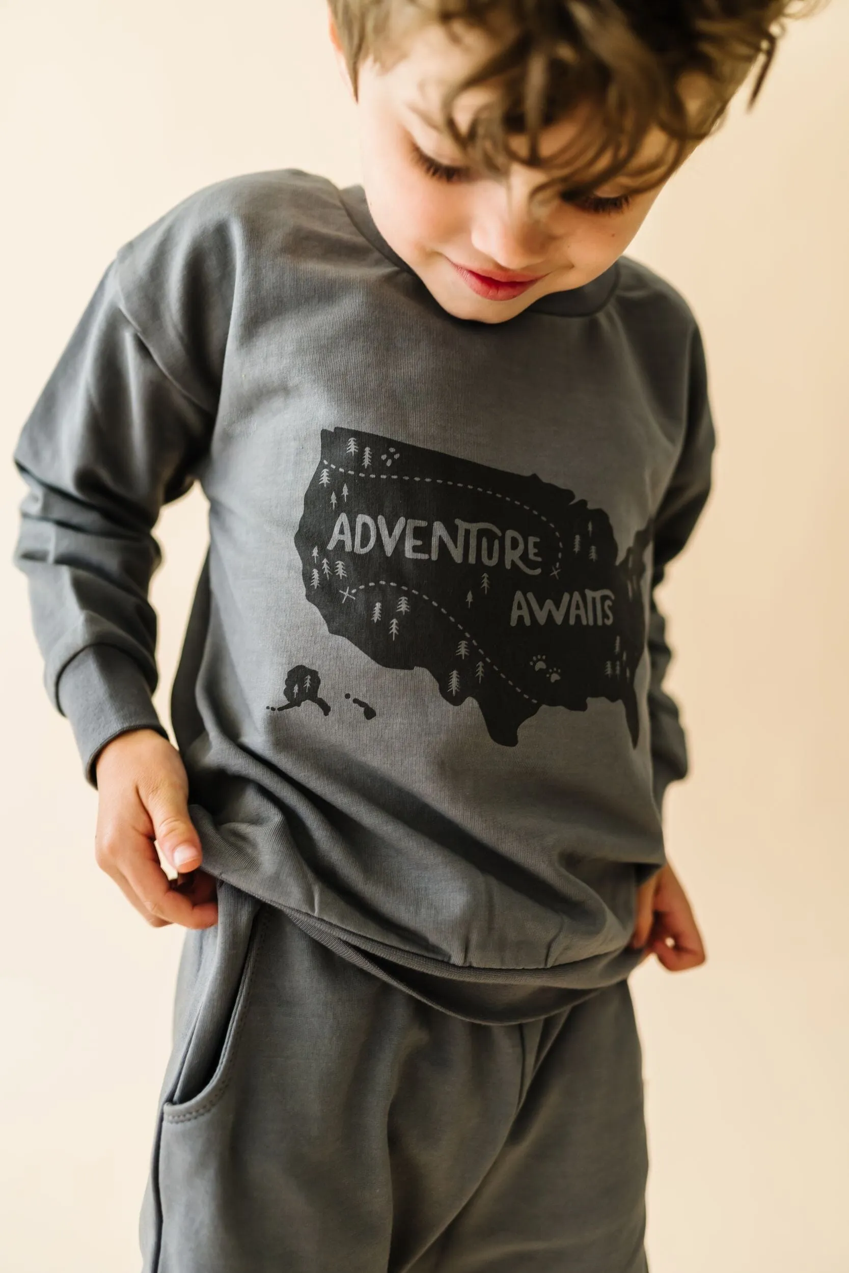 Organic Fleece Sweatshirt | Adventure Awaits