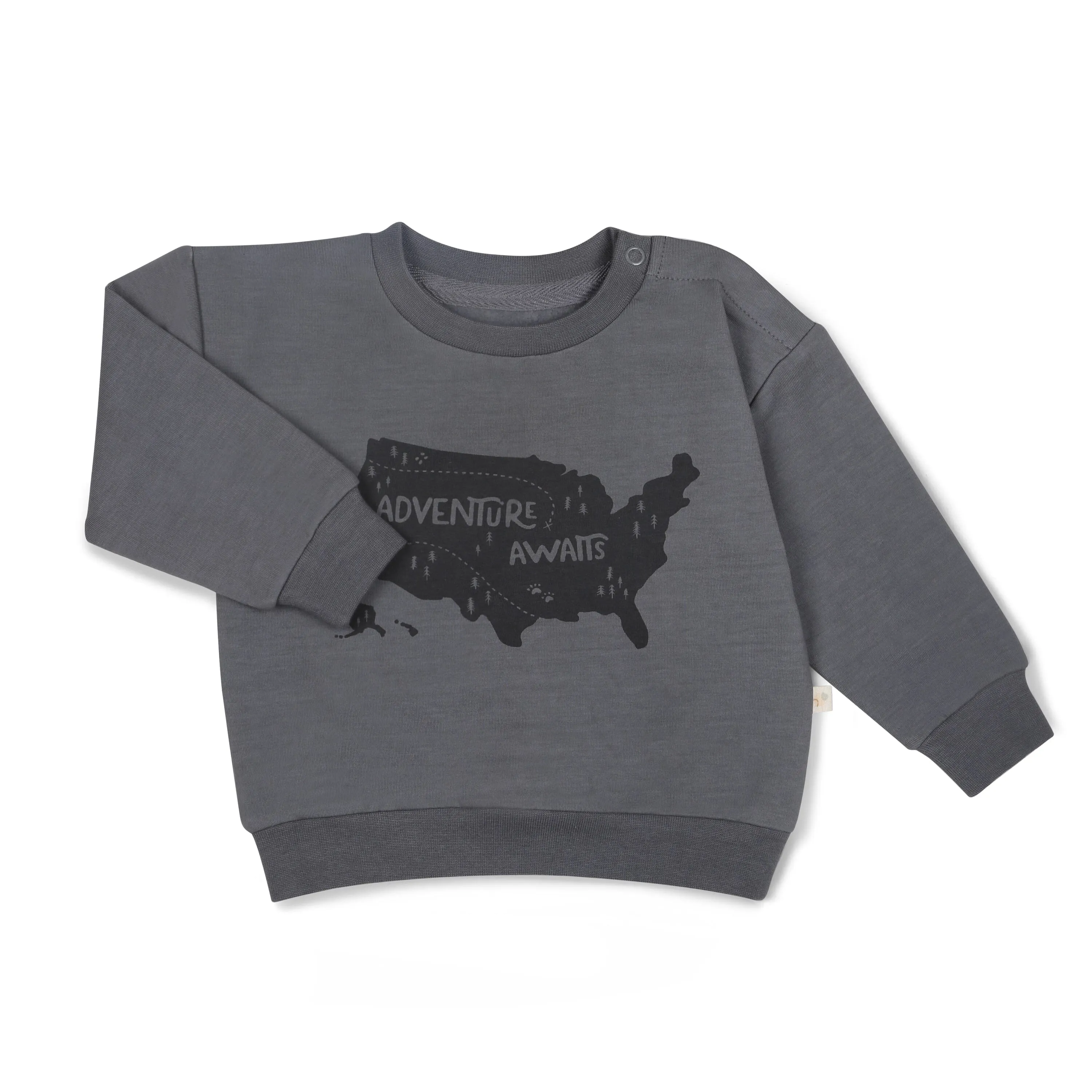 Organic Fleece Sweatshirt | Adventure Awaits