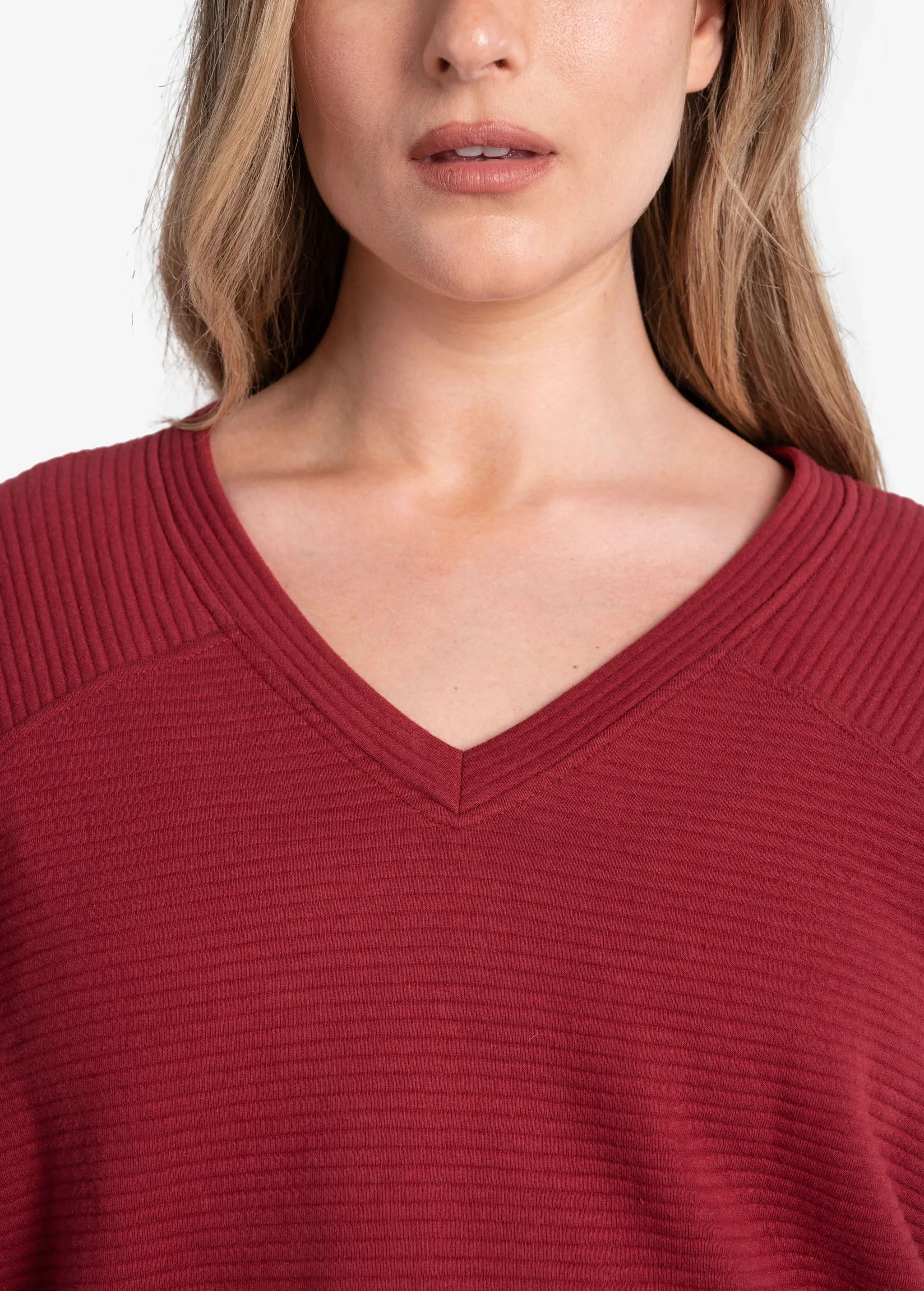 Ottoman V-Neck Pullover