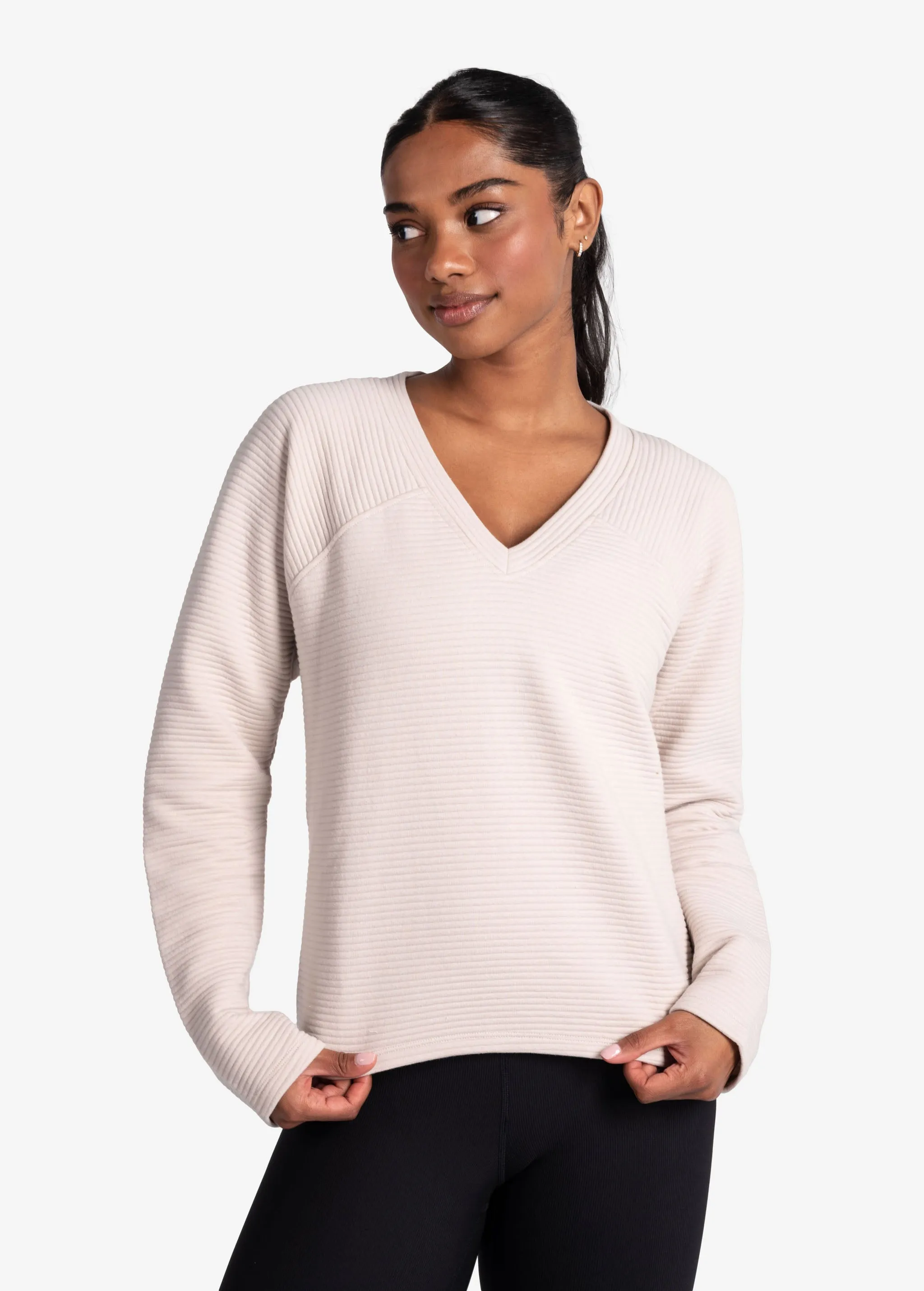 Ottoman V-Neck Pullover