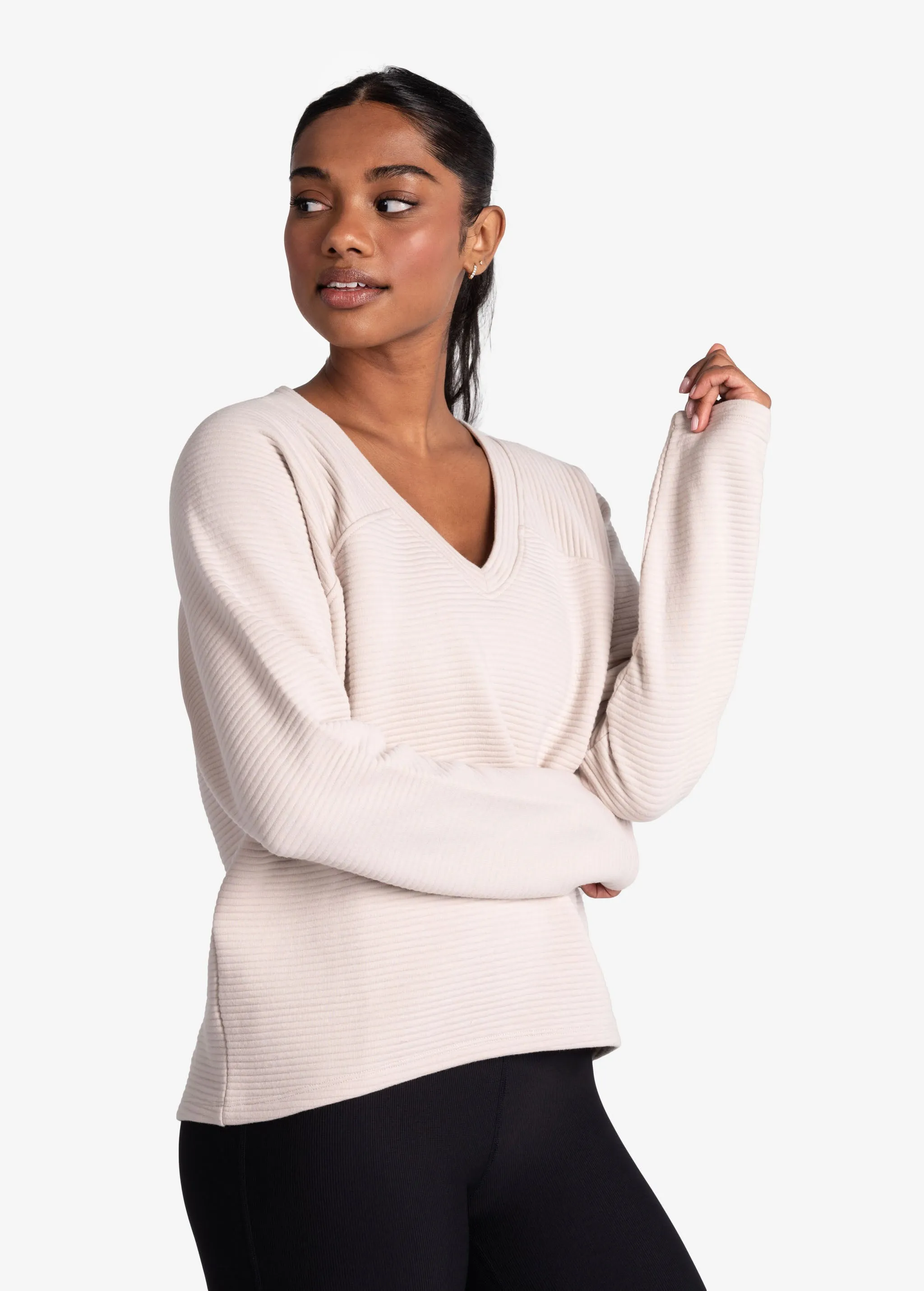 Ottoman V-Neck Pullover