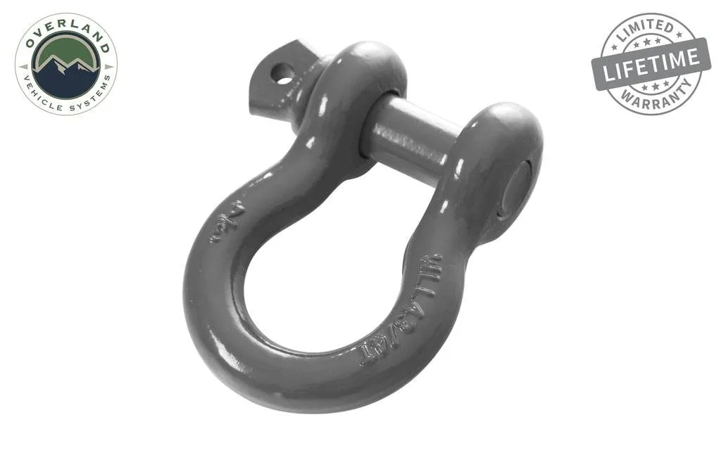 Overland Vehicle Systems Recovery Shackle 3/4" 4.75 Ton - Gray | Universal