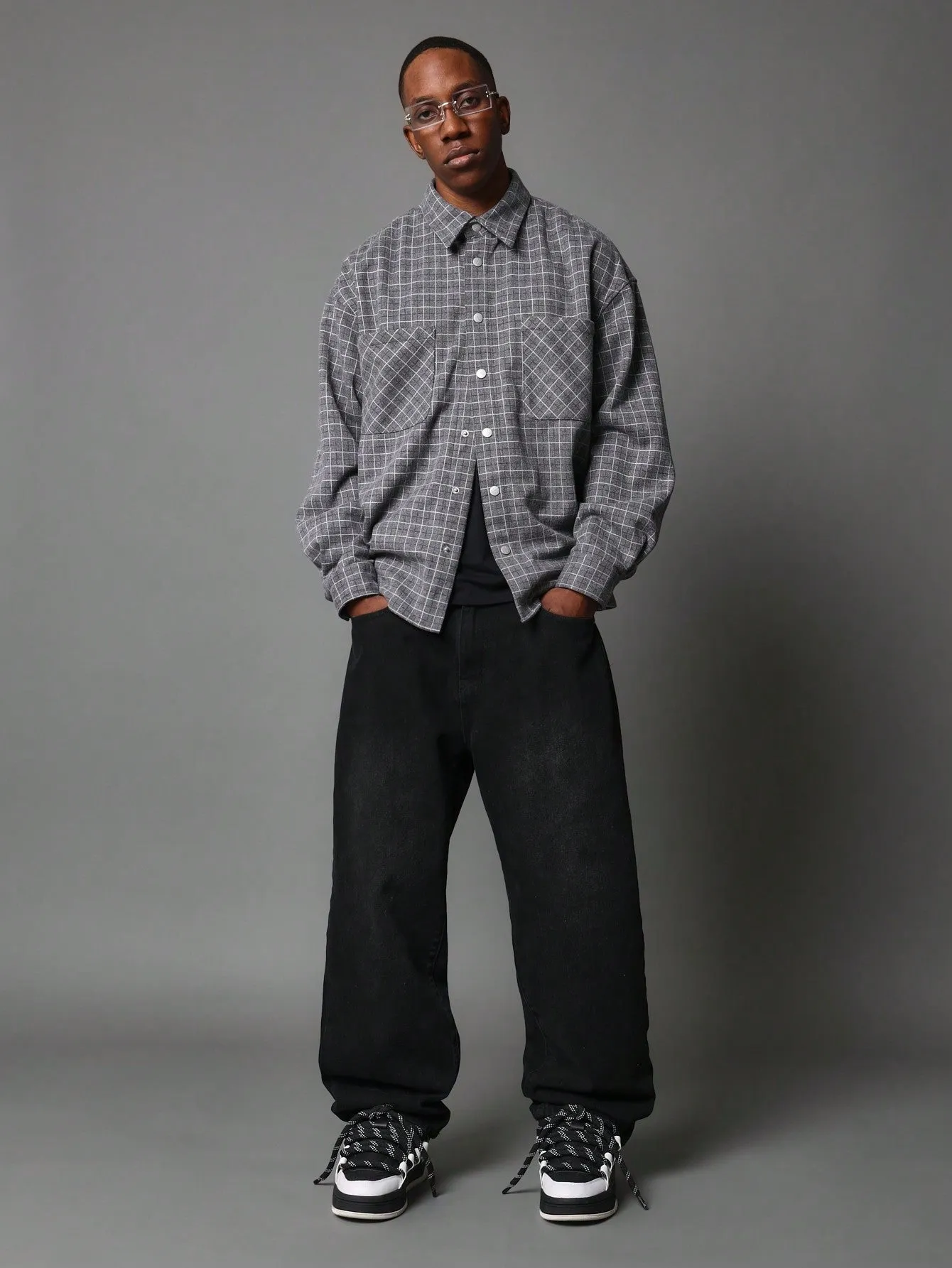 Oversized Checkered Shacket