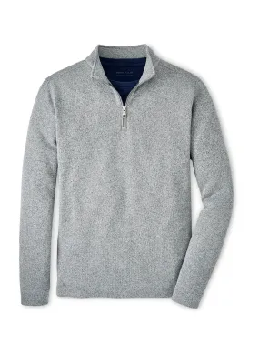 Peter Millar - Men's Crown Sweater Fleece Quarter-Zip - Gale Grey