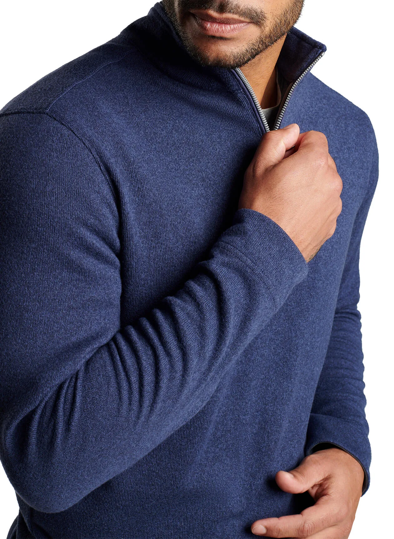 Peter Millar - Men's Crown Sweater Fleece Quarter-Zip - Navy