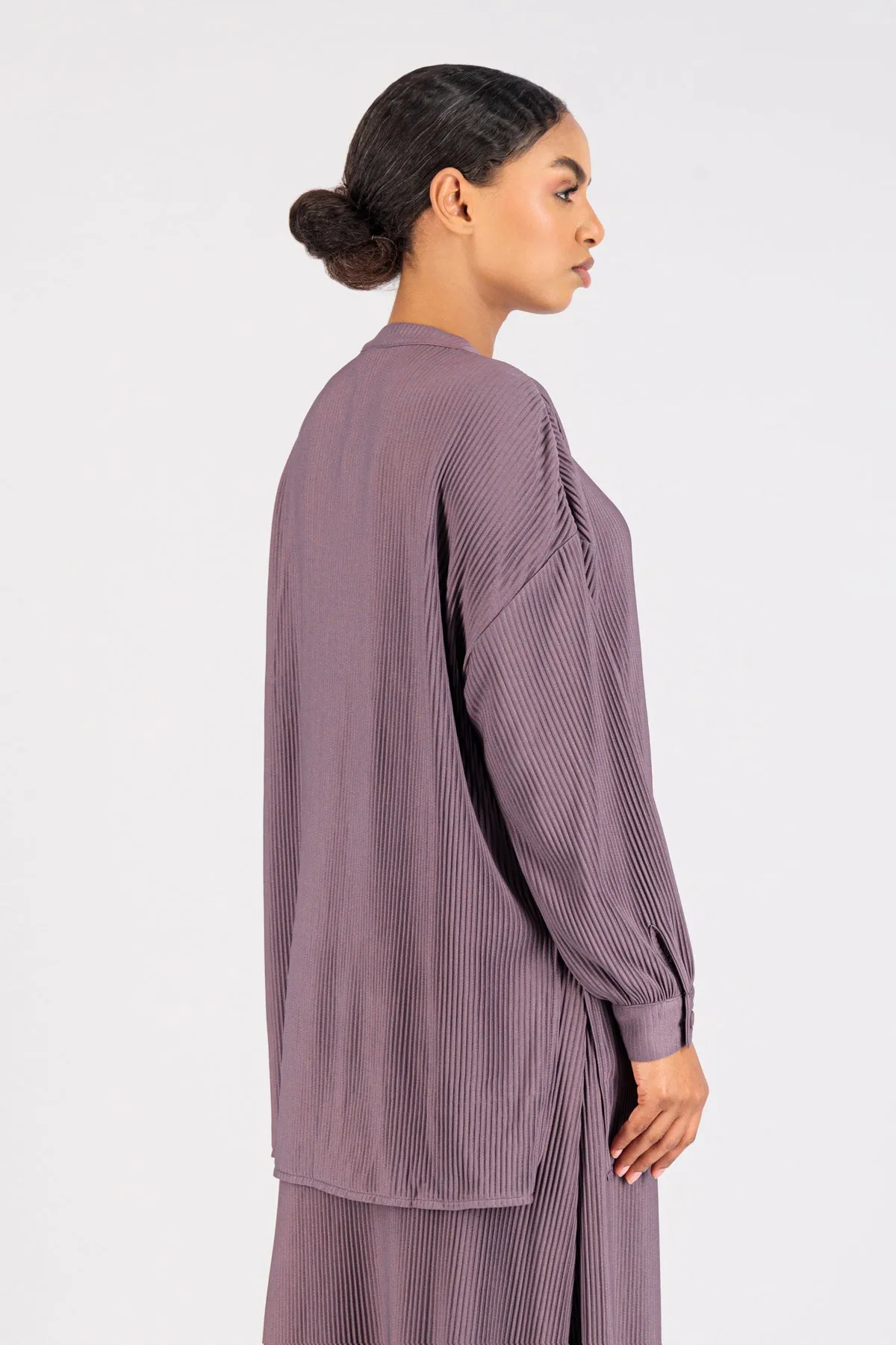 Pleated Button Up - Fig