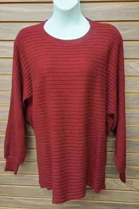 Plus Burgundy Wing Sleeve Sweater