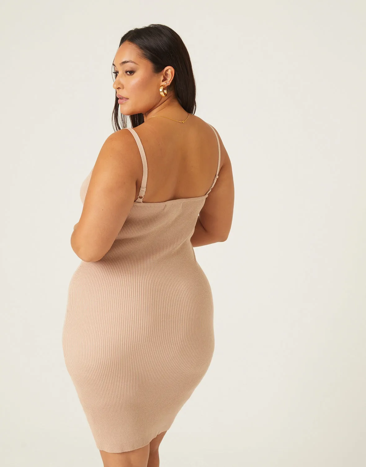 Plus Size Lace Up Tank Dress