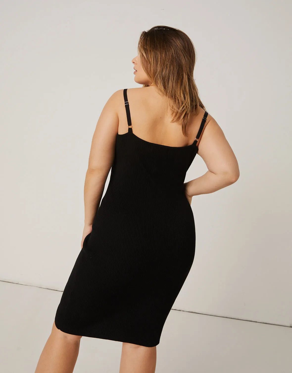 Plus Size Lace Up Tank Dress