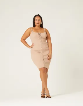 Plus Size Lace Up Tank Dress