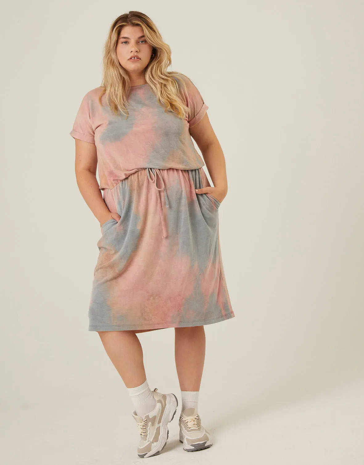 Plus Size Tie Dye Comfy Dress