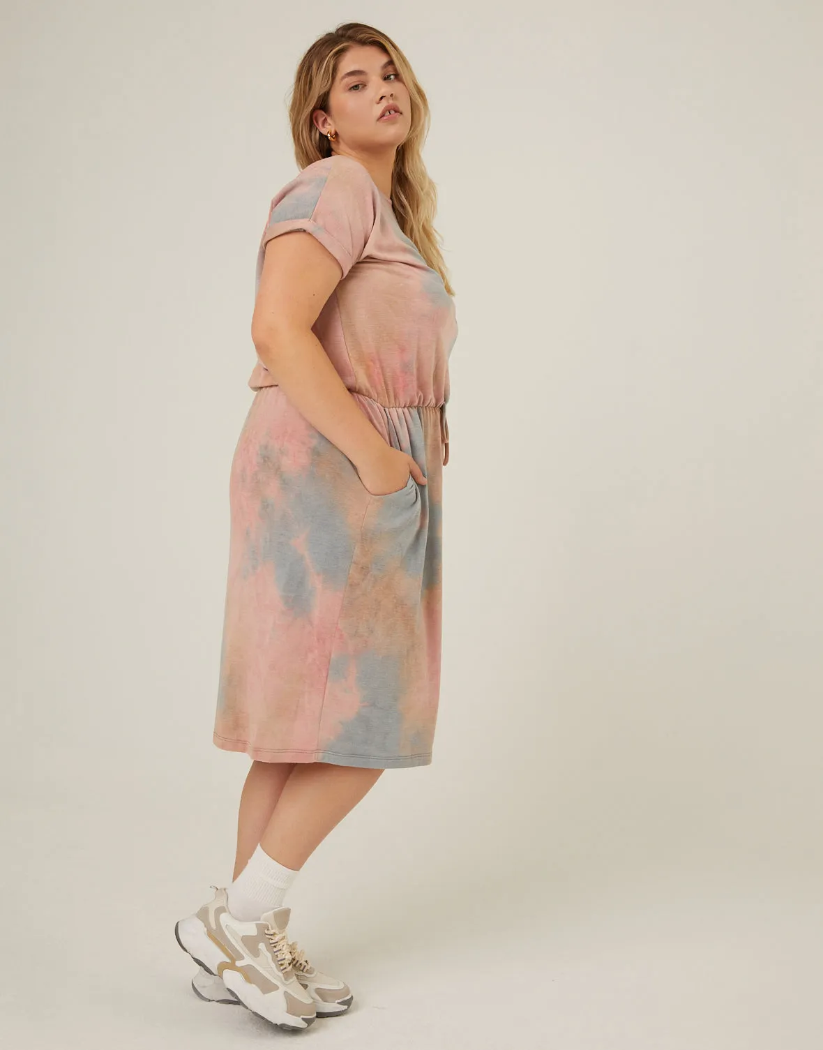 Plus Size Tie Dye Comfy Dress