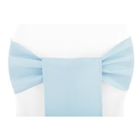 Polyester Chair Sash/Tie - Baby Blue