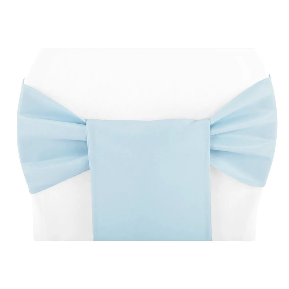 Polyester Chair Sash/Tie - Baby Blue