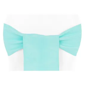 Polyester Chair Sash/Tie - Turquoise