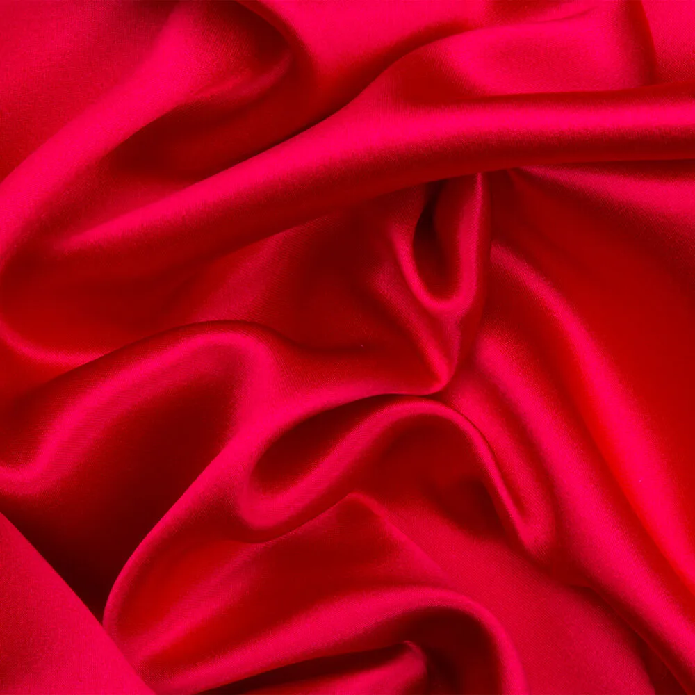 Pomegranate Red Silk Satin