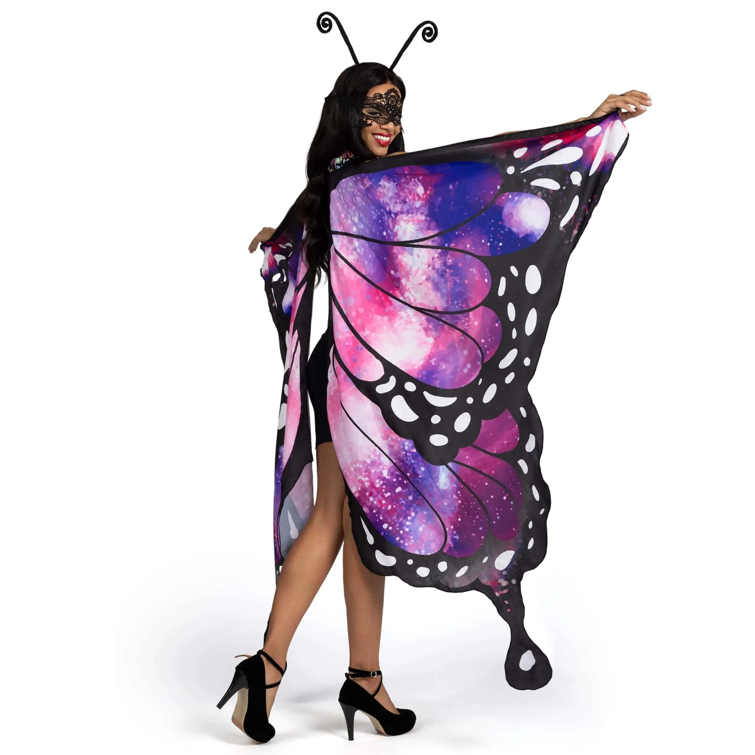 Purple Butterfly Wings Set for Women Halloween Costume Dress Up