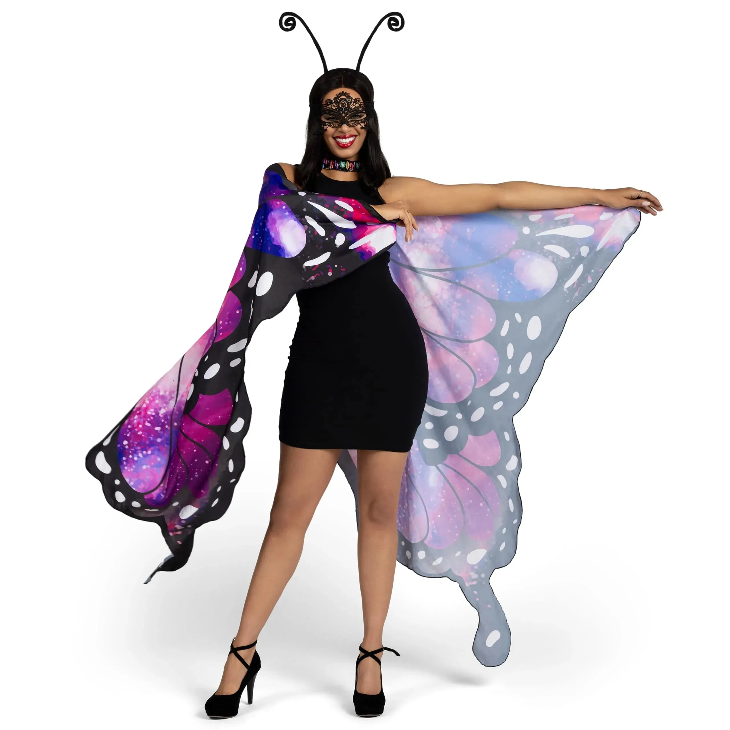 Purple Butterfly Wings Set for Women Halloween Costume Dress Up