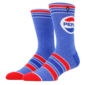 "Pepsi Retro Blue" Combed Cotton Crew Socks by ODD Sox