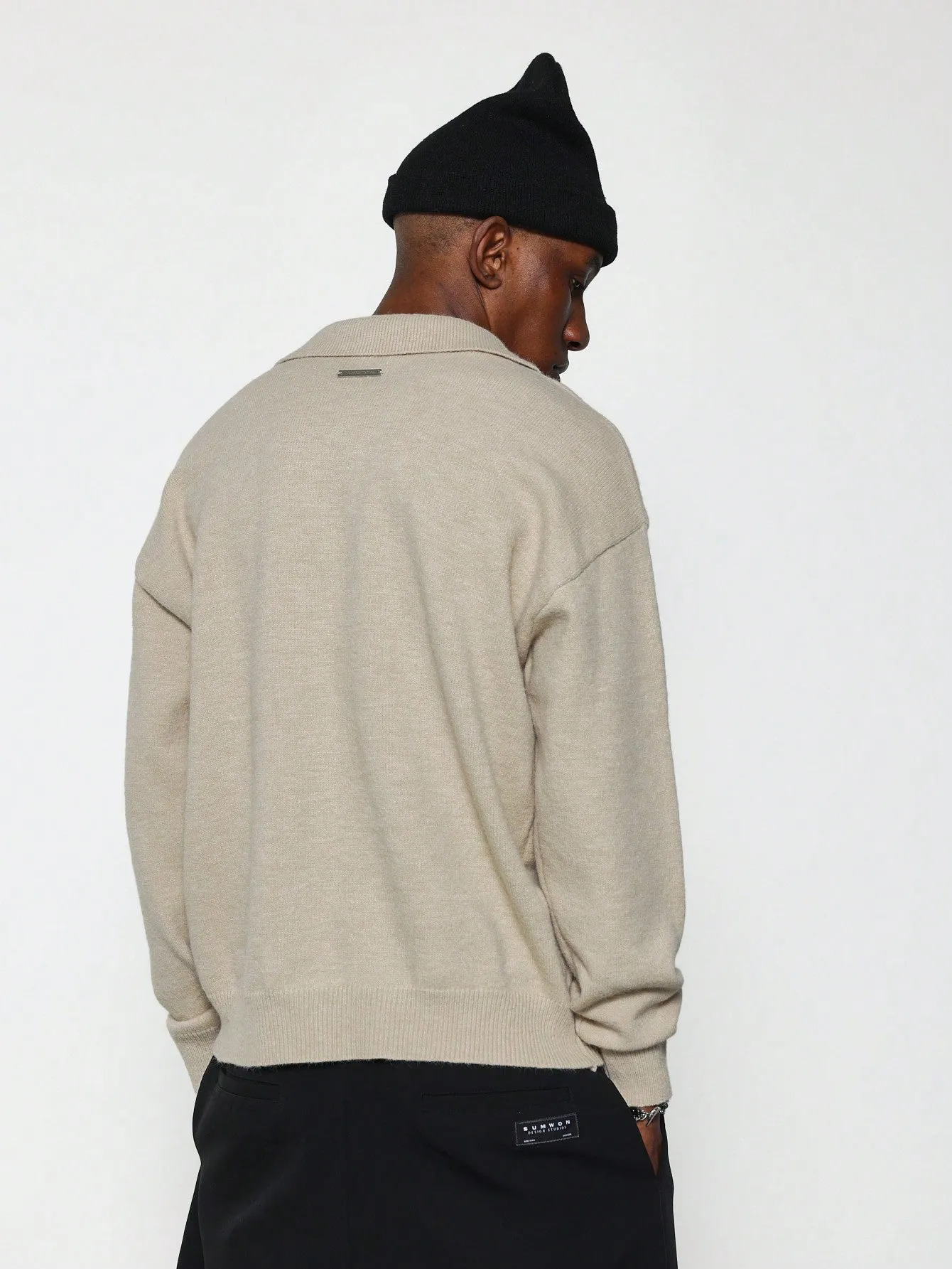 Regular Fit Knit Polo Sweater