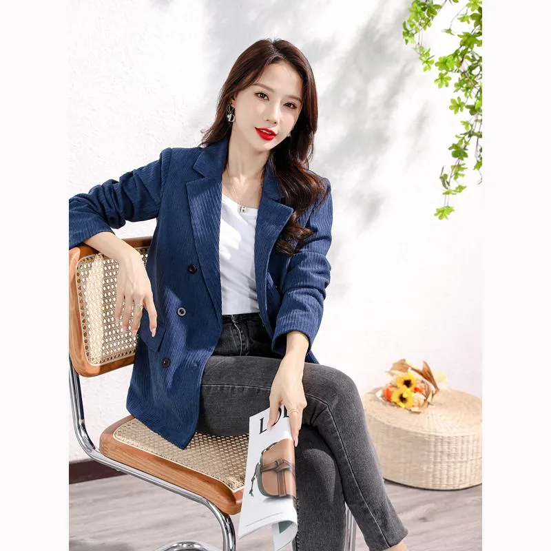 Retro Double-Breasted Casual Chic Blazer