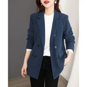 Retro Double-Breasted Casual Chic Blazer