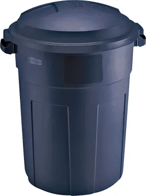 Rubbermaid FG2894FFBLAZB Refuse Container, 32 gal Capacity, Plastic, Blazer Blue, Snap-Fit Lid Closure :EA: QUANTITY: 8