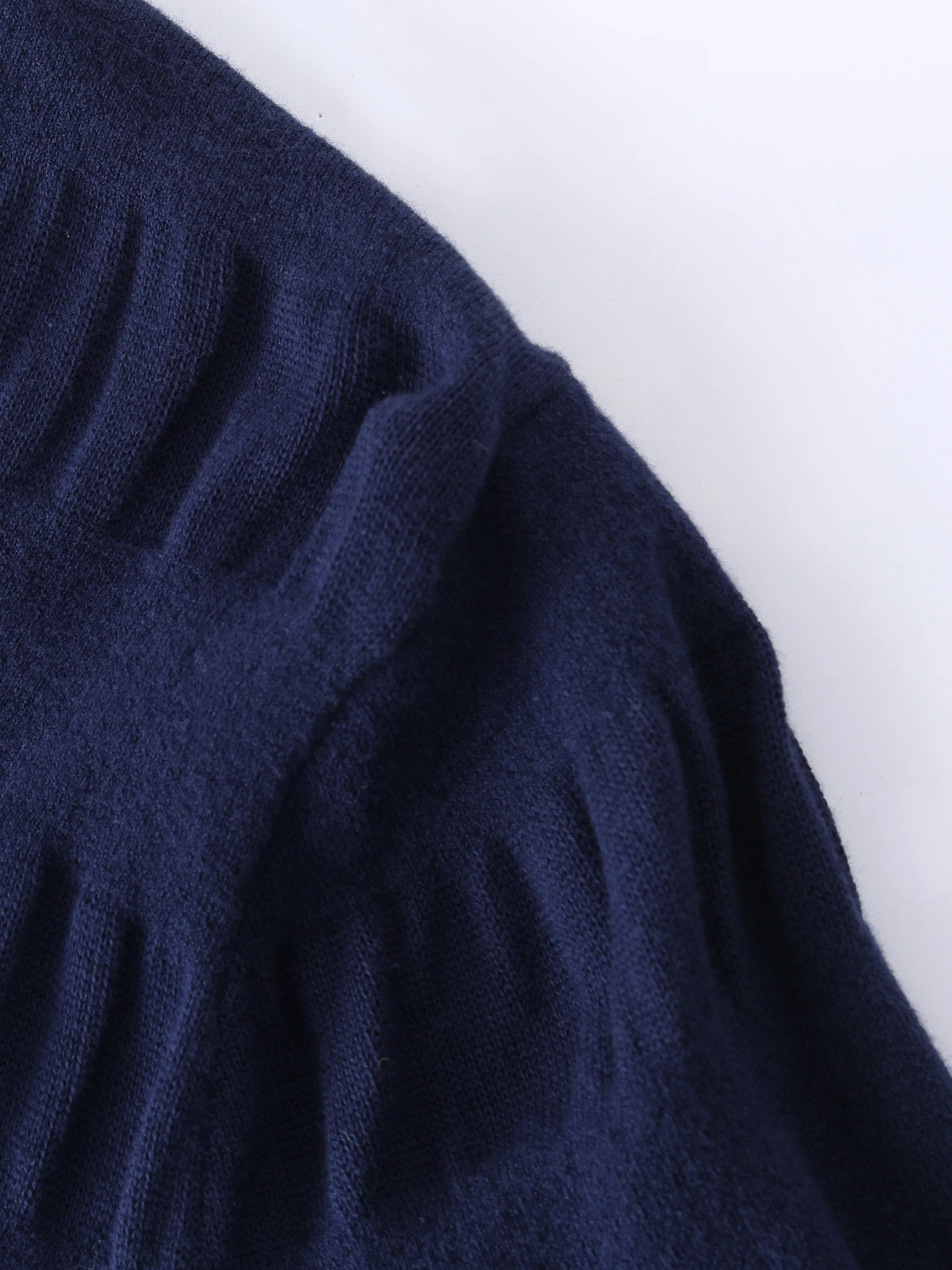 Ruched Sweater-Navy