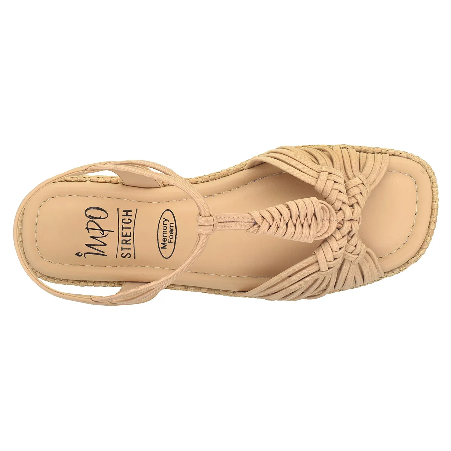 Ryanna Stretch Elastic Sandal with Memory Foam