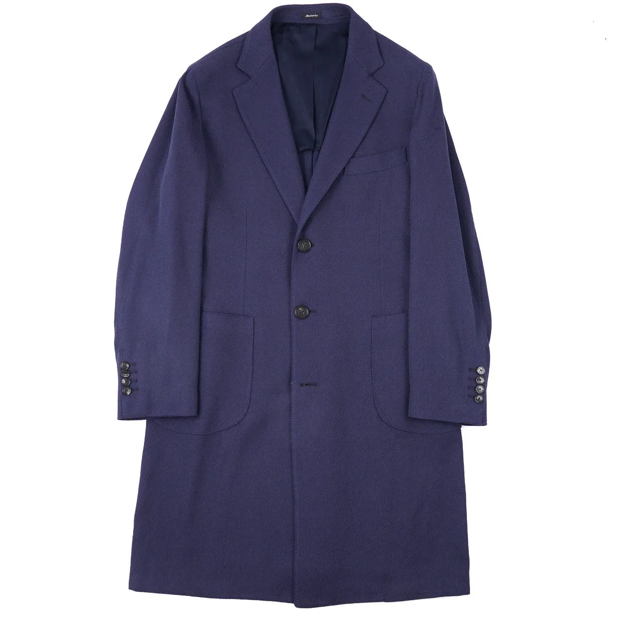 Sartorio Woven Mid-Weight Cotton Overcoat