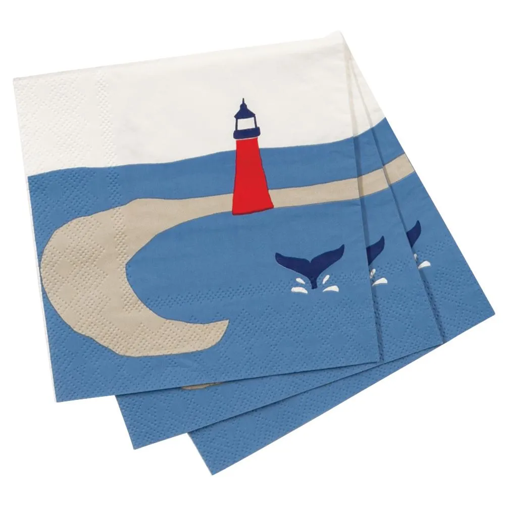 Seaside Lighthouse Paper Cocktail Napkins (Pack of 20)