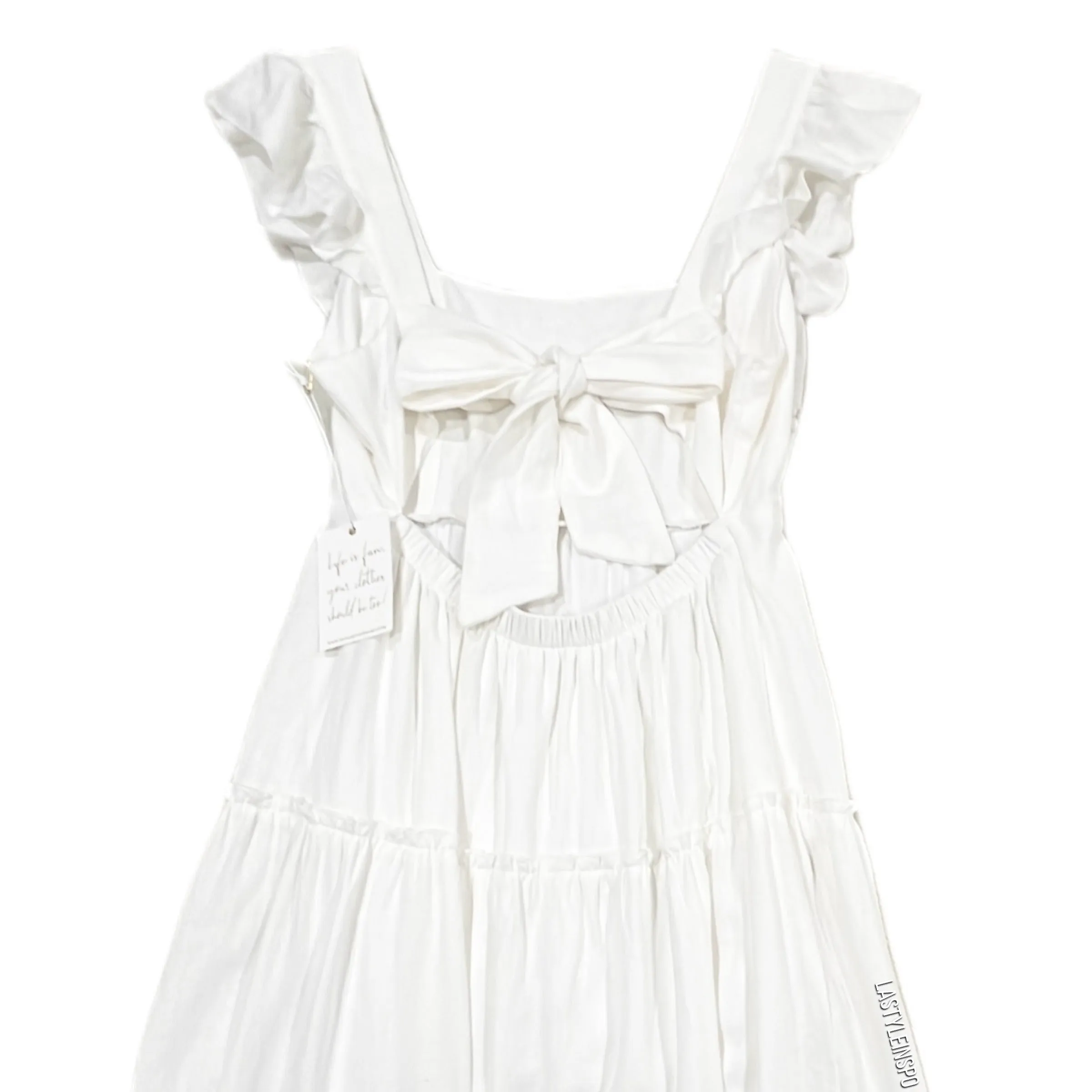 Show Me Your MuMu Lovely Ruffles Victorian Maxi-Midi Dress in White Size Medium