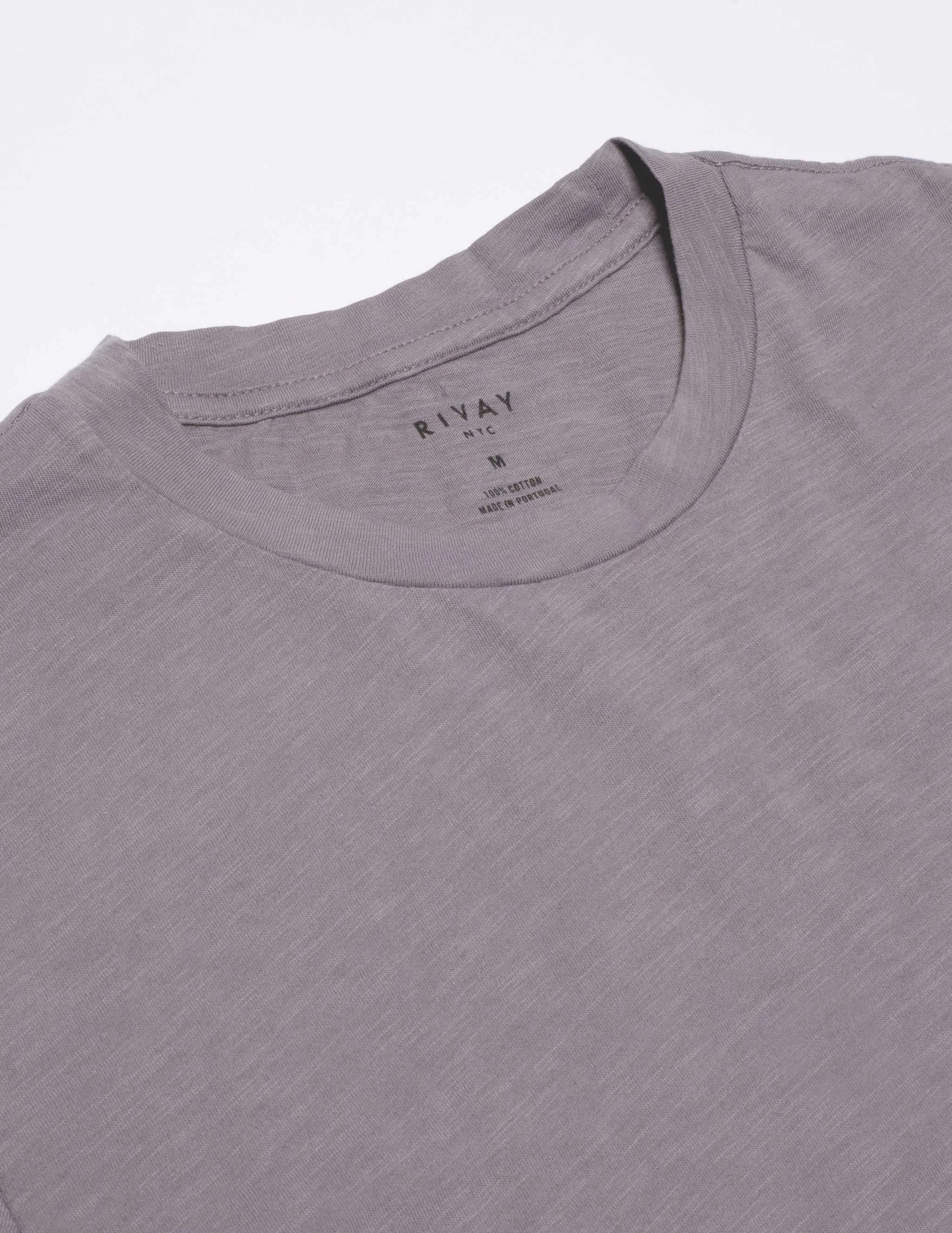 Slub Cotton Pocket Tee in Lavender Stone