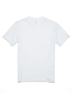 Slub Cotton Pocket Tee in White