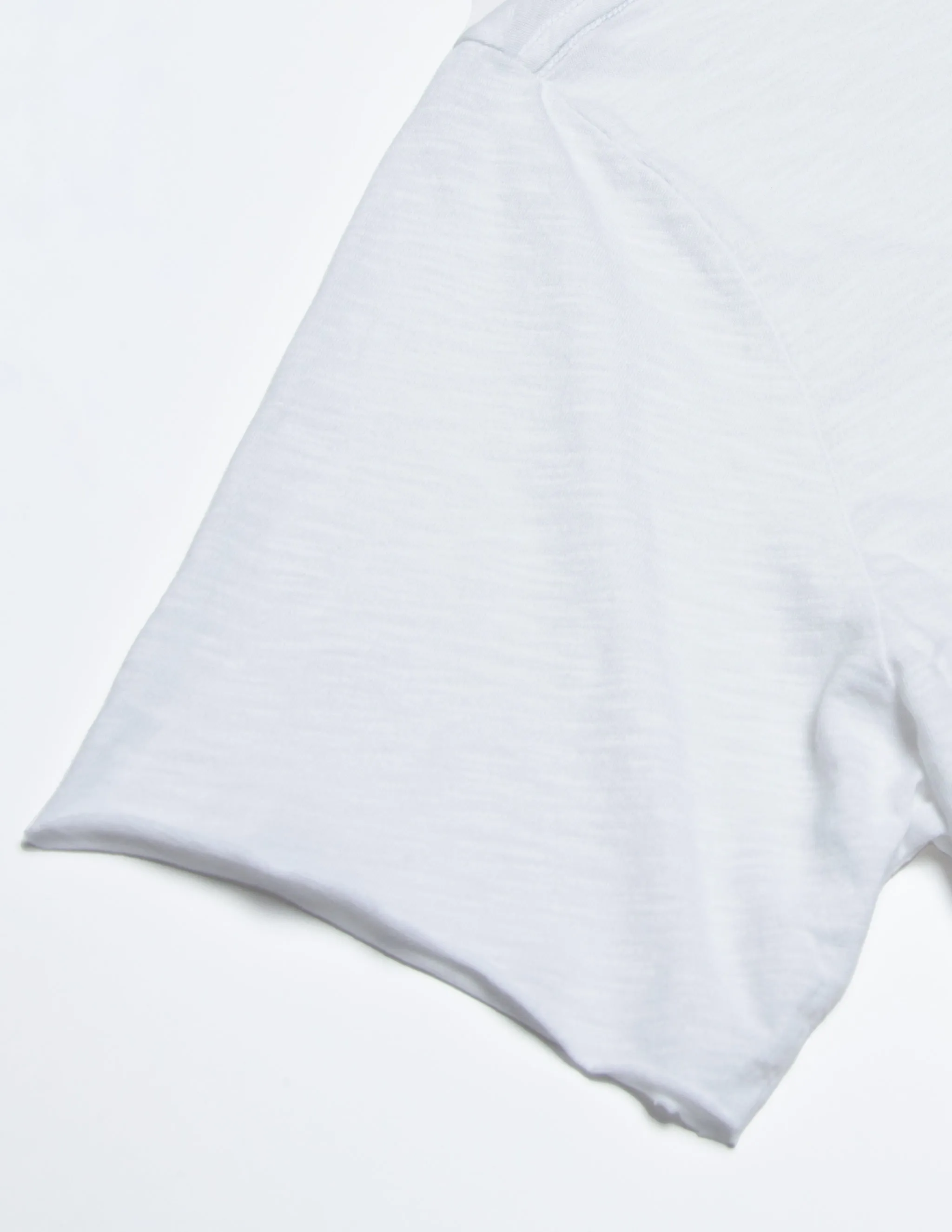 Slub Cotton Pocket Tee in White