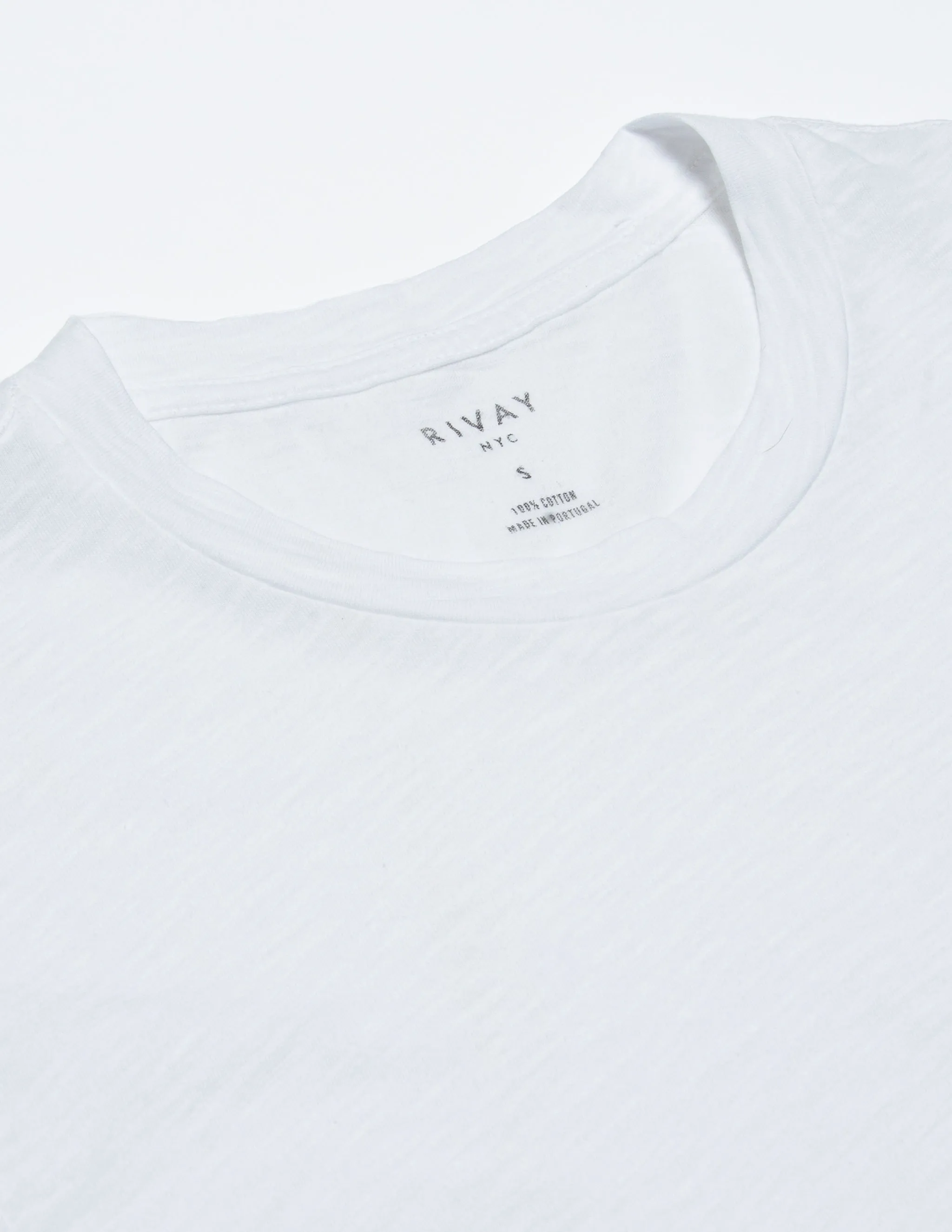 Slub Cotton Pocket Tee in White