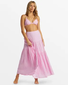 Sol Tiered Maxi Skirt - Pink Dream