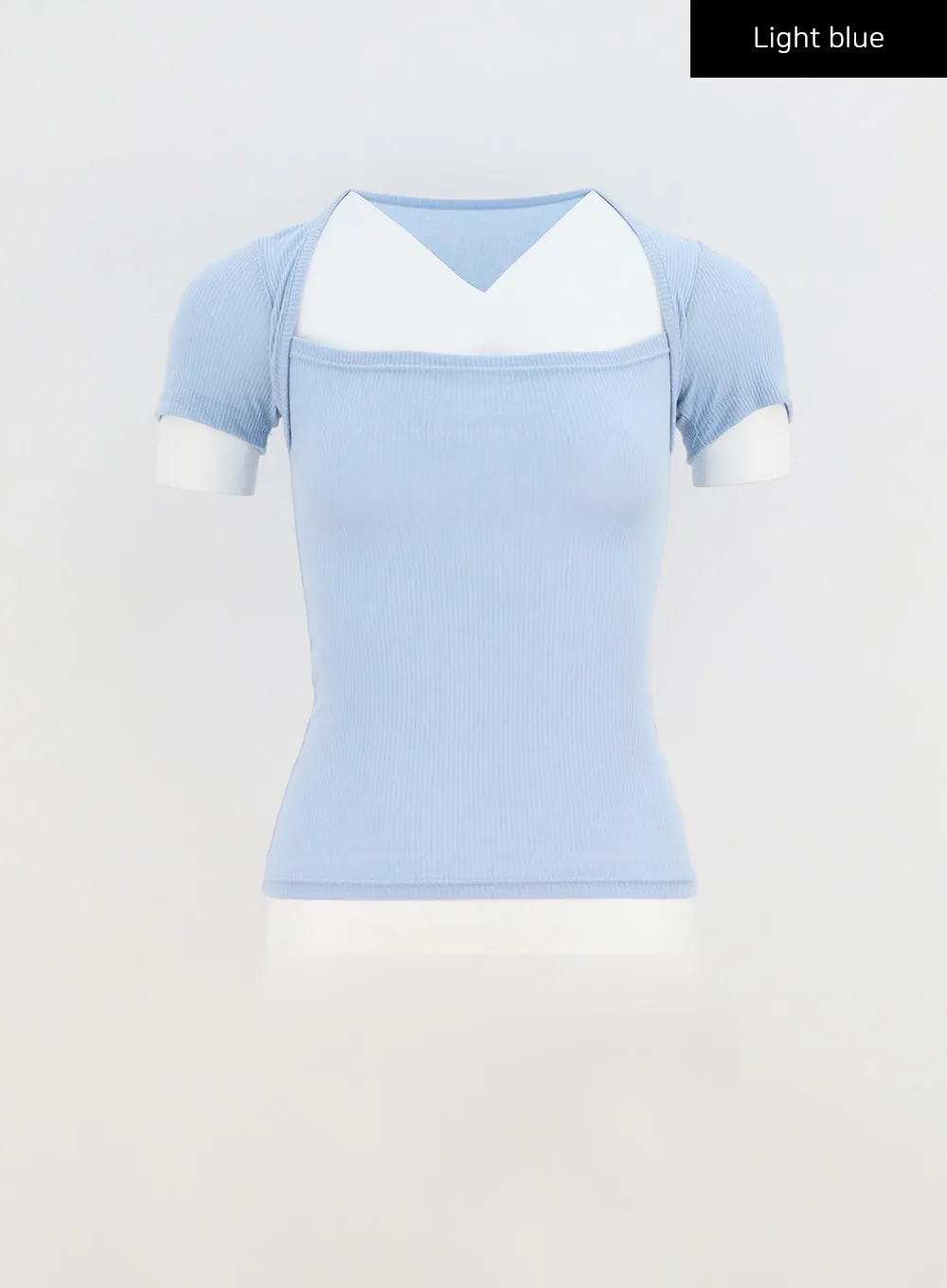 Square Neck Knit Tee CA320