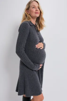 Storm Grey The Addie Polo Sweater Dress