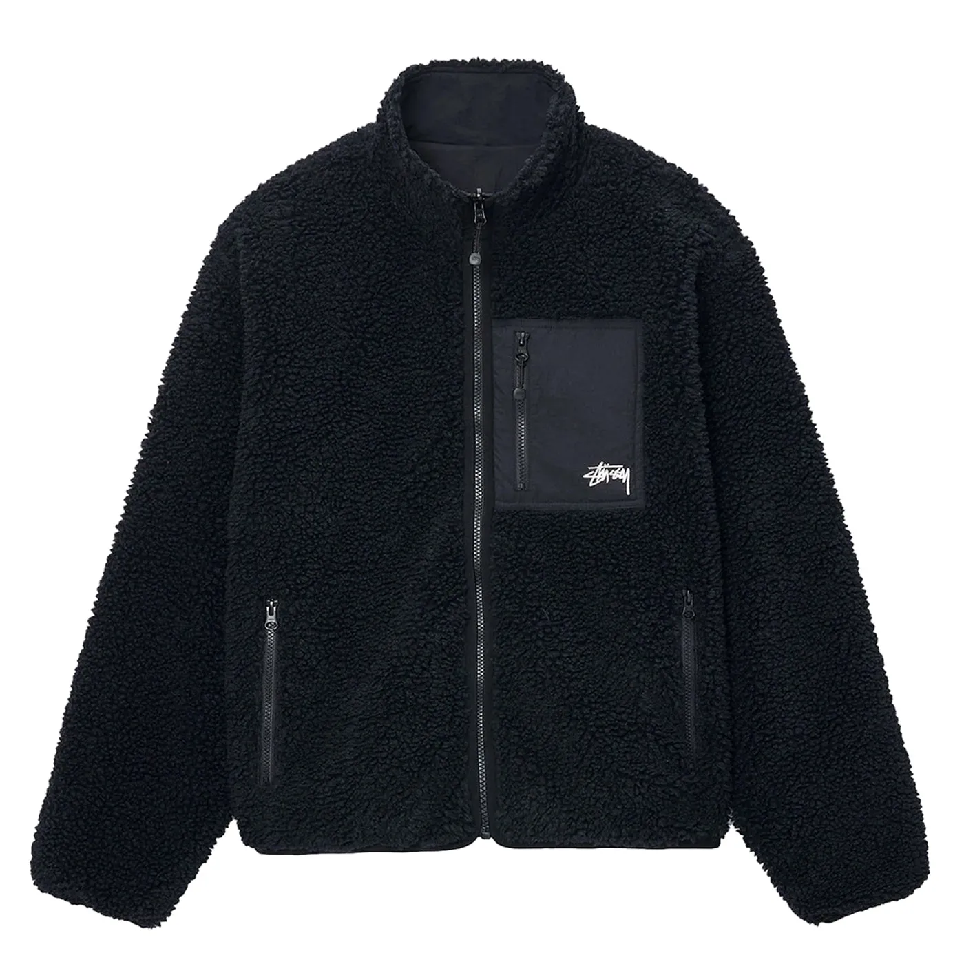 Stussy Reversible Sherpa Jacket - Black