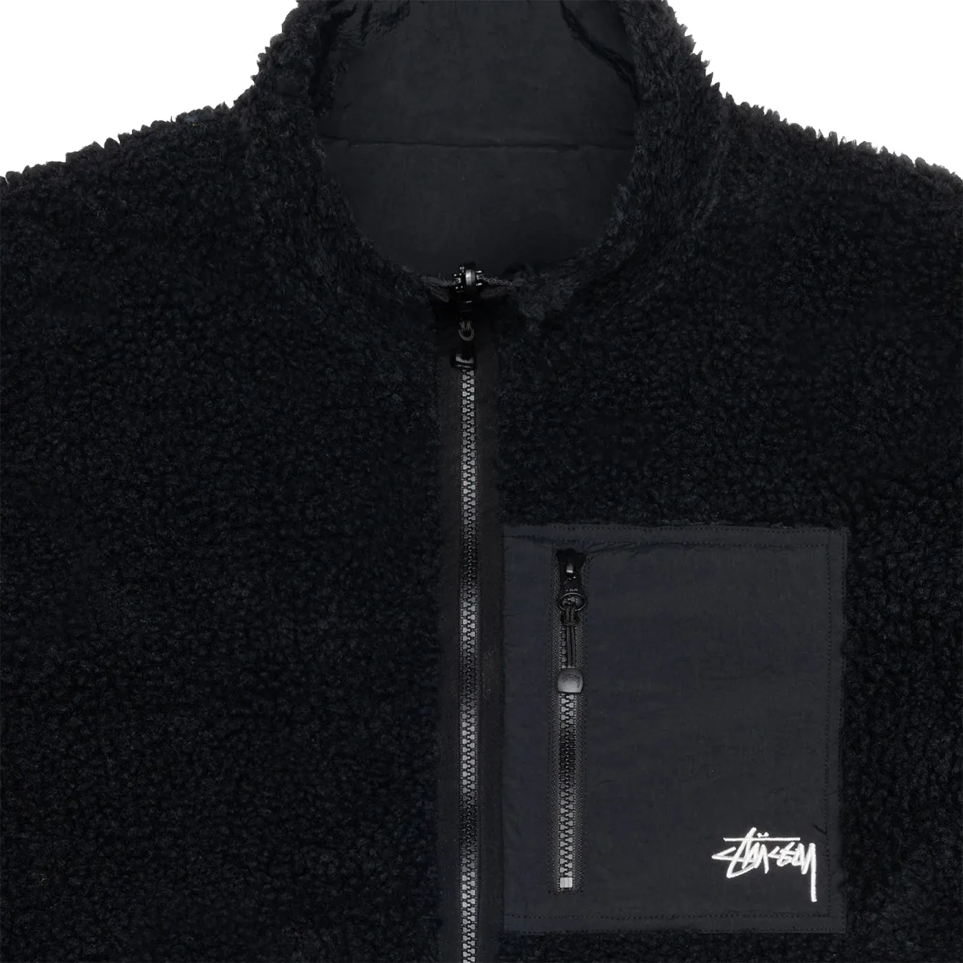 Stussy Reversible Sherpa Jacket - Black